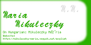 maria mikuleczky business card